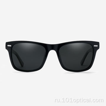Прямоугольные мужские солнцезащитные очки из ацетата